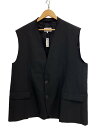 【中古】MM6◆GILET/ジレベスト/M/ポリエステル/BLK/S62FB0051//【メンズウェア】