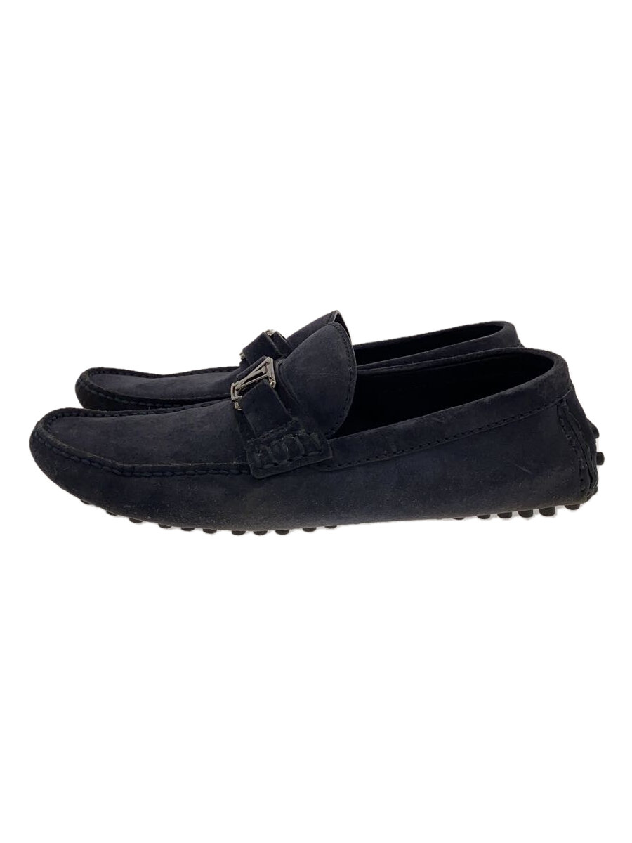 【中古】LOUIS VUITTON◆ローファー/ドライビングシューズ/NVY/スウェード【シューズ】