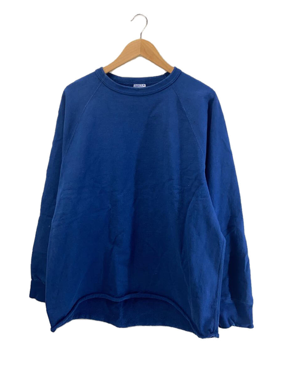 【中古】WALLA WALLA SPORT◆スウェット/XL/コットン/BLU/無地/USA製【メンズウェア】