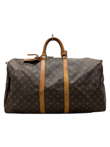 【中古】LOUIS VUITTON◆キーポル50_モノグラム・キャンバス_BRW/PVC/BRW/総柄【バッグ】 【中古】LOUIS VUITTON◆キーポル50_モノグラム・キャンバス_BRW/PVC/BRW/総柄【バッグ】