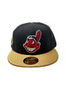 【中古】NEW ERA◆Cleveland Indians/1995World Series/キャップ/7 3/4/ブラック/メンズ【服飾雑貨他】