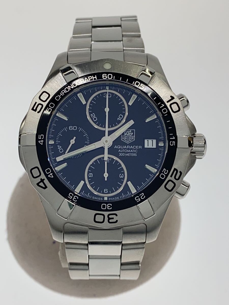 【中古】TAGHeuer◆自動巻腕時計/アクアレーサー/BLK/SLV/202507WOH済/20250722日差+5【服飾雑貨他】