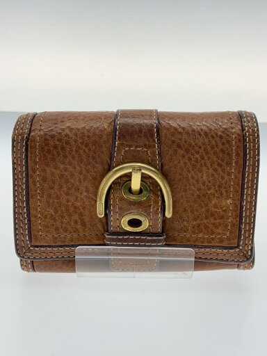 【中古】COACH◆2つ折り財布/レザー/BRW/無地/メンズ【服飾雑貨他】 【中古】COACH◆2つ折り財布/レザー/BRW/無地/メンズ【服飾雑貨他】