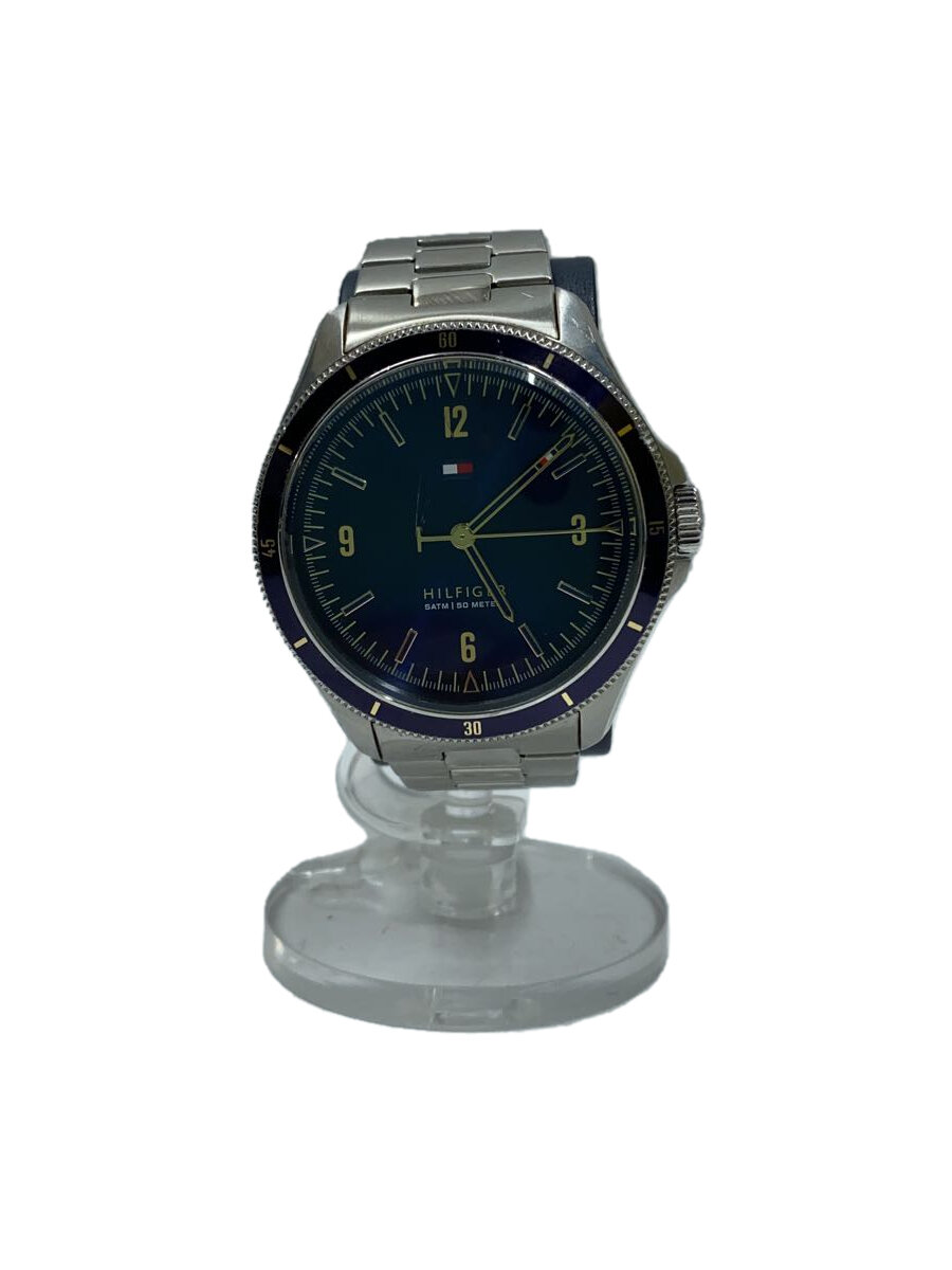 【中古】TOMMY HILFIGER◆クォーツ腕時計/アナログ/NVY/SLV【服飾雑貨他】