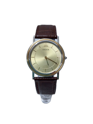 【中古】CREDOR◆SEIKO/ベゼル18KT/非純正ベルト/クォーツ腕時計/レザー/GLD/SS/7770-6030//【服飾雑貨他】 【中古】CREDOR◆SEIKO/ベゼル18KT/非純正ベルト/クォーツ腕時計/レザー/GLD/SS/7770-6030//【服飾雑貨他】