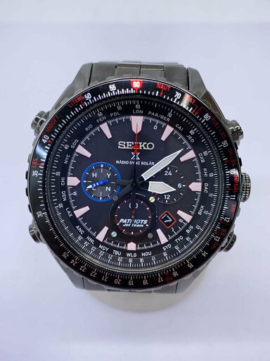 【中古】SEIKO◆自動巻腕時計/アナログ/ステンレス/BLK/BLK/SS/8B92-0AM0【服飾雑貨他】 【中古】SEIKO◆自動巻腕時計/アナログ/ステンレス/BLK/BLK/SS/8B92-0AM0【服飾雑貨他】