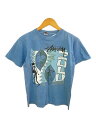 【中古】STUSSY◆80s/zulu mask/ゾウリムシ/Tシャツ/M/コットン/BLU【メンズウェア】