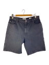 【中古】COACH◆ショートパンツ/34/コットン/BLK/CR357【メンズウェア】