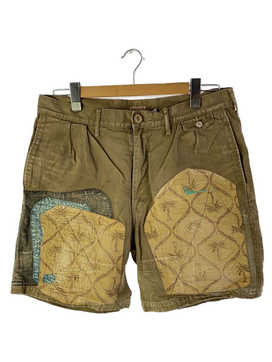 【中古】KAPITAL◆KOUNTRY/カントリー/パッチワーク/リメイク/ショーツ/ショートパンツ/4/コットン/ベージュ/総柄【メンズウェア】