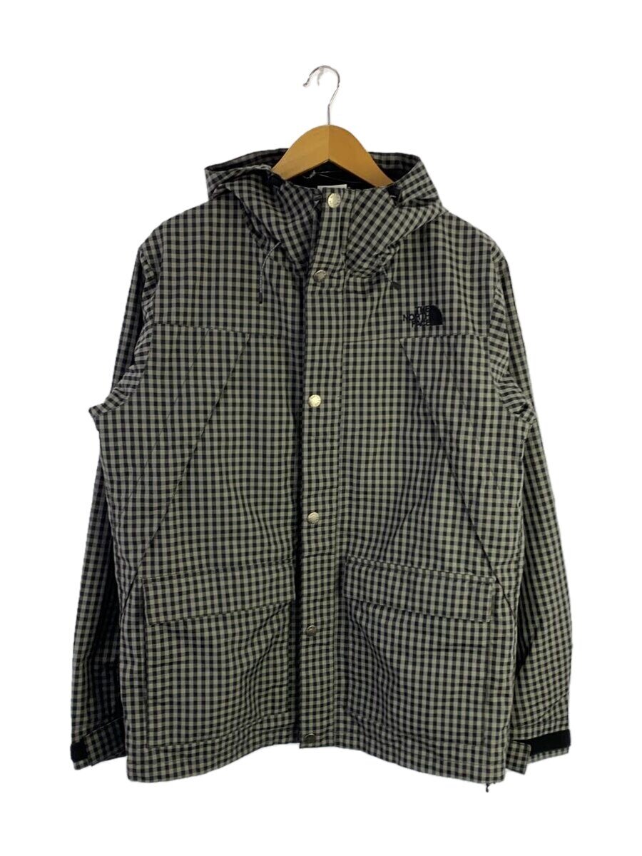 【中古】THE NORTH FACE◆マウンテンパーカ_NS15108/XL/ポリエステル/GRY/チェック【メンズウェア】