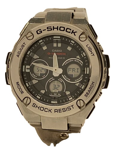 【中古】CASIO◆ソーラー腕時計・G-SHOCK/デジアナ/ステンレス/SLV【服飾雑貨他】 【中古】CASIO◆ソーラー腕時計・G-SHOCK/デジアナ/ステンレス/SLV【服飾雑貨他】