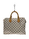 【中古】LOUIS VUITTON◆スピーディ30_ダミエ・アズール_WHT/PVC/WHT【バッグ】