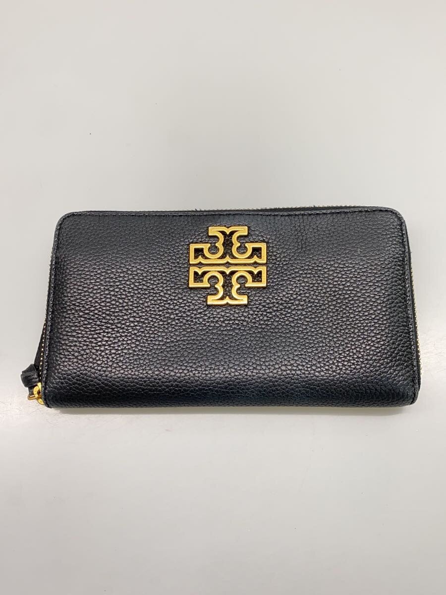【中古】TORY BURCH◆長財布/--/BLK/無地/レディース【服飾雑貨他】