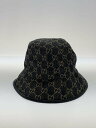 【中古】GUCCI◆バケットハット/S/コットン/ブラック/総柄/メンズ/576371/GGキャンバス【服飾雑貨他】