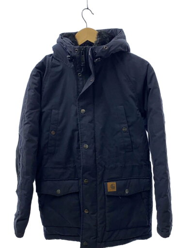【中古】Carhartt◆WIP/W TRAPPER PARKA/ダウンジャケット/S/ポリエステル/NVY/無地【メンズウェア】 【中古】Carhartt◆WIP/W TRAPPER PARKA/ダウンジャケット/S/ポリエステル/NVY/無地【メンズウェア】