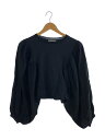 【中古】MACPHEE◆長袖ブラウス/ピグメントダイ ギャザースリーブプルオーバー/S/コットン/12-03-32-0【レディースウェア】