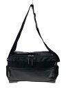 【中古】agnes b. homme◆ショルダーバッグ/PVC/BLK/プリント【バッグ】