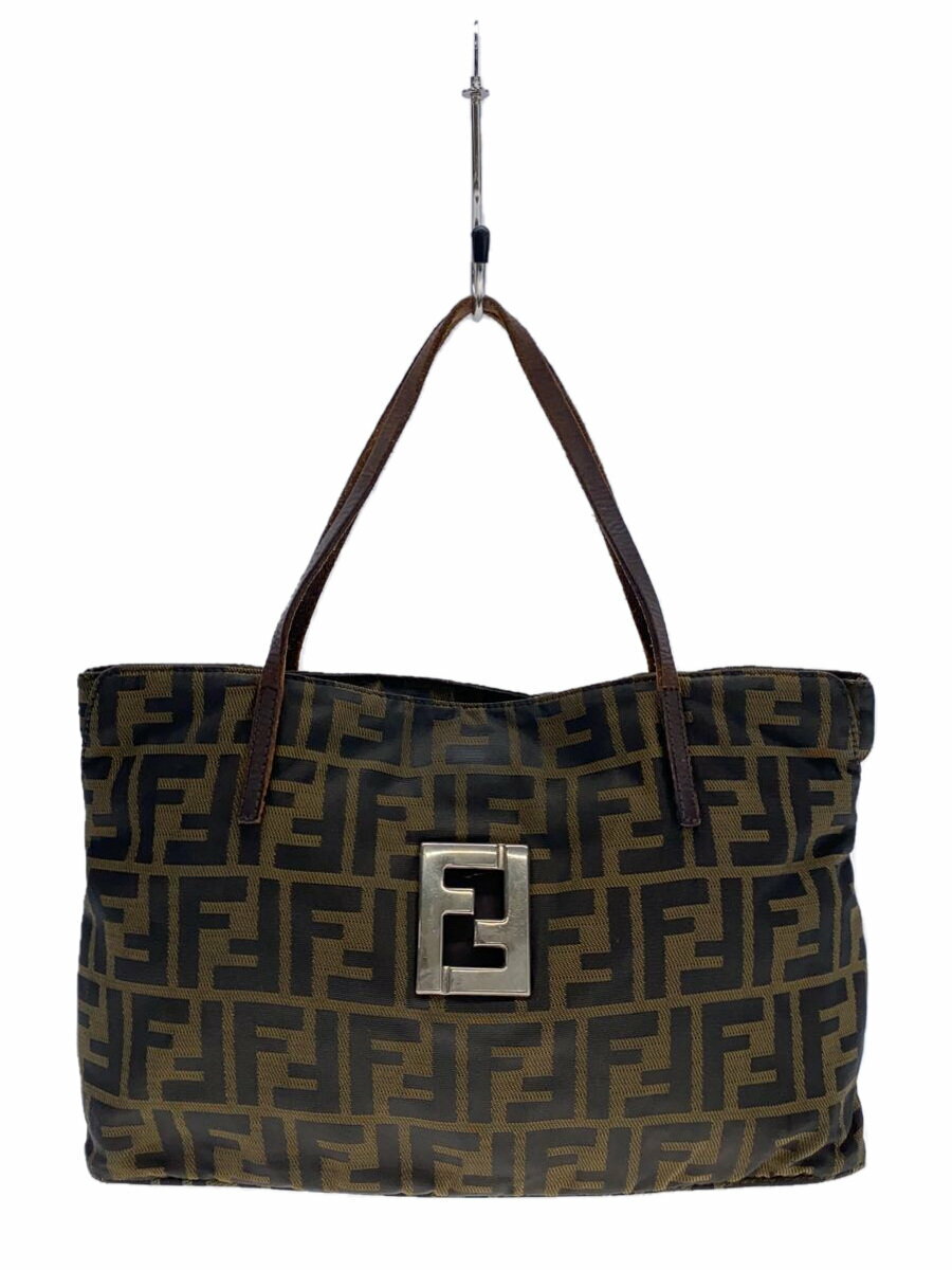 楽天2nd STREET 楽天市場店【中古】FENDI◆ハンドバッグ/キャンバス/ズッカ柄/FF金具/BRW/総柄【バッグ】