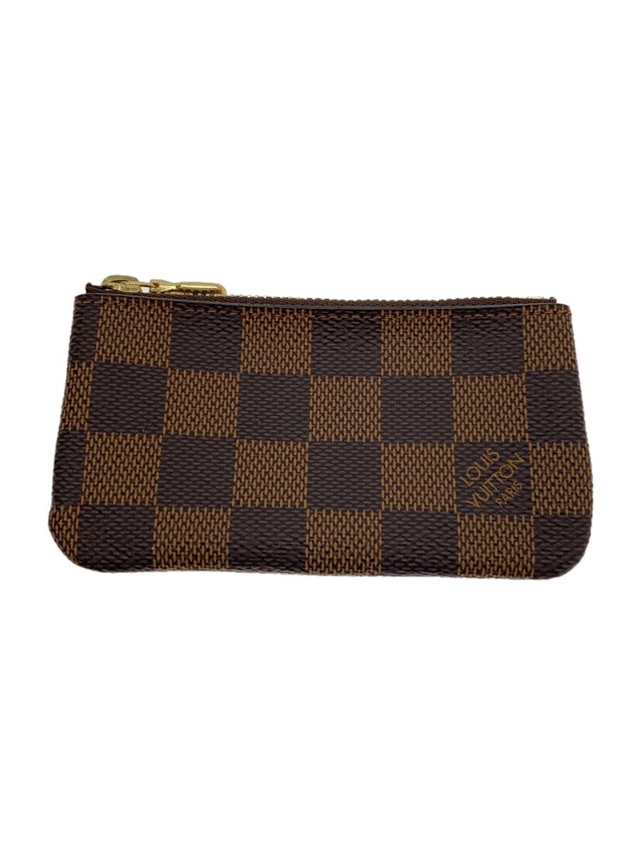 【中古】LOUIS VUITTON◆ポシェット・クレ_ダミエ・エベヌ_BRW/PVC/BRW/レディース【服飾雑貨他】