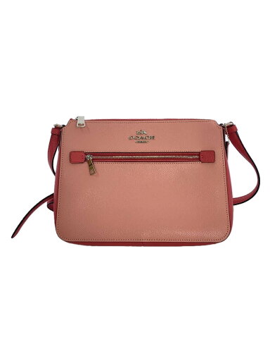 【中古】COACH◆ショルダーバッグ/レザー/ピンク/無地【バッグ】 【中古】COACH◆ショルダーバッグ/レザー/ピンク/無地【バッグ】