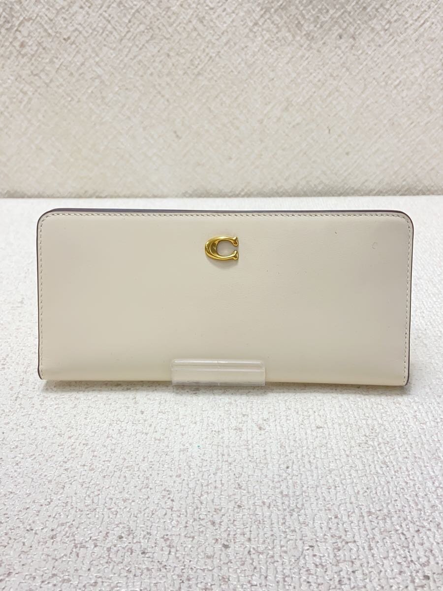 【中古】COACH◆長財布/レザー/WHT/レディース/CZ096【服飾雑貨他】