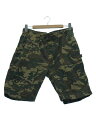 STUSSY◆ショートパンツ/M/コットン/マルチカラー/カモフラ/112203/Camo Beach Short/ストリート