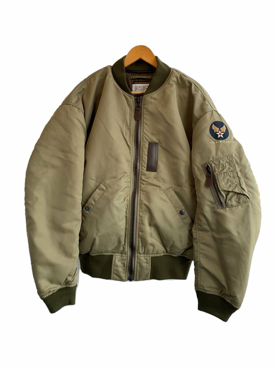 【中古】MORGAN PRODUCTS◆A-2/フライトジャケット/46/レザー/BRW【メンズウェア】