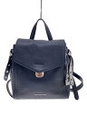 【中古】MICHAEL KORS◆リュック/レザー/BLK/無地/AV-1711【バッグ】