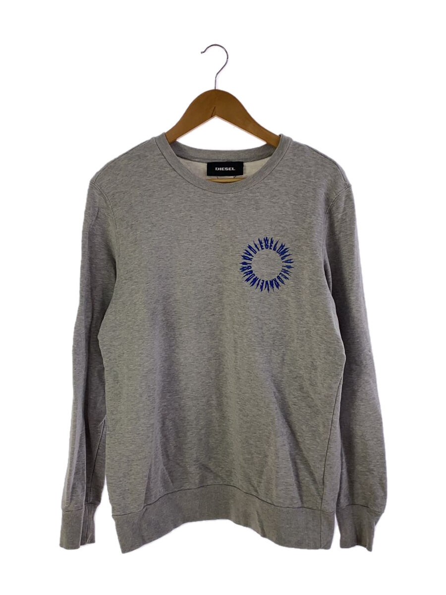 【中古】DIESEL◆スウェット/S/コットン/GRY/プリント【メンズウェア】