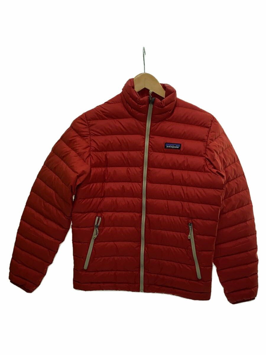 【中古】patagonia◆ダウンジャケット/XS/ポリエステル/RED/無地【メンズウェア】