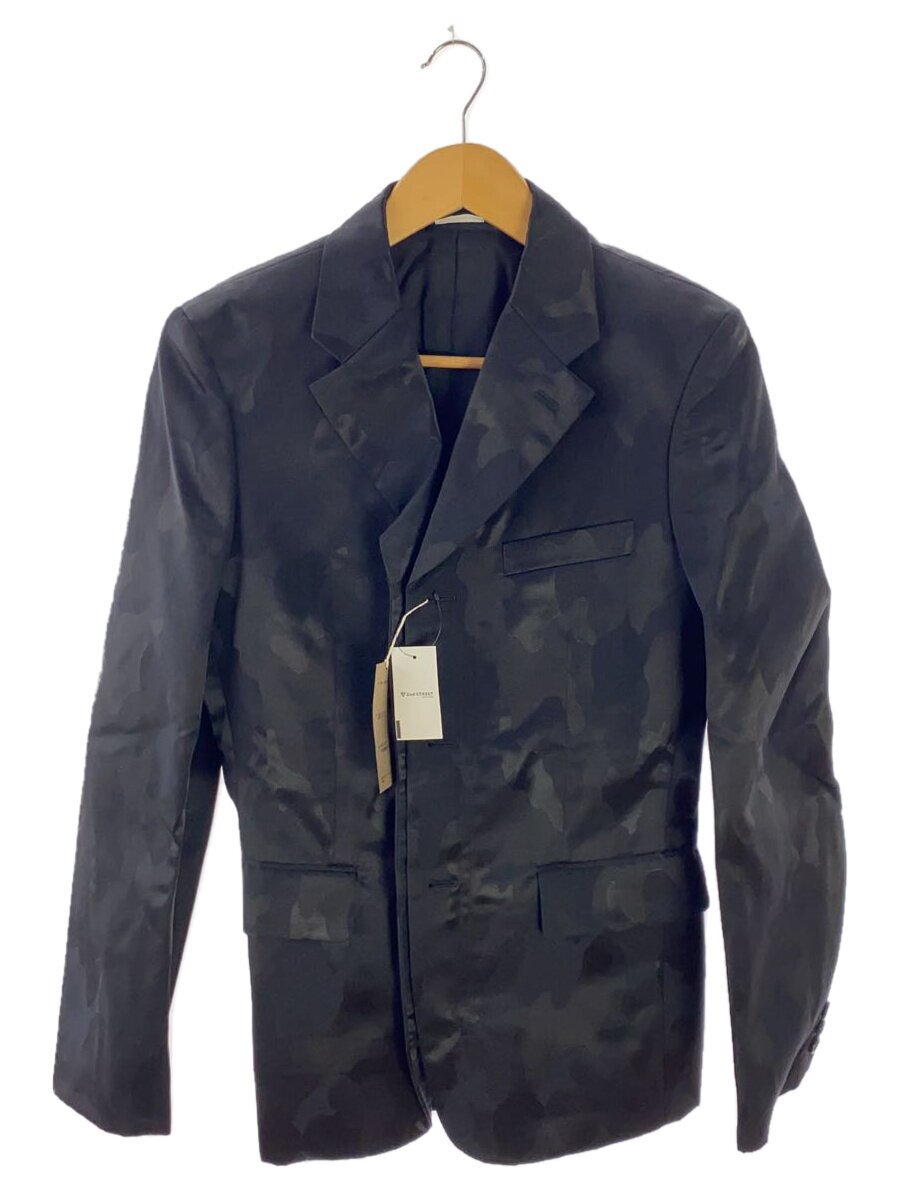 【中古】COMME des GARCONS HOMME PLUS◆24AW/ナイロン ジップテーラードジャケット/S/ナイロン/BLK/カモフラ/PN-J009//【メンズウェア】