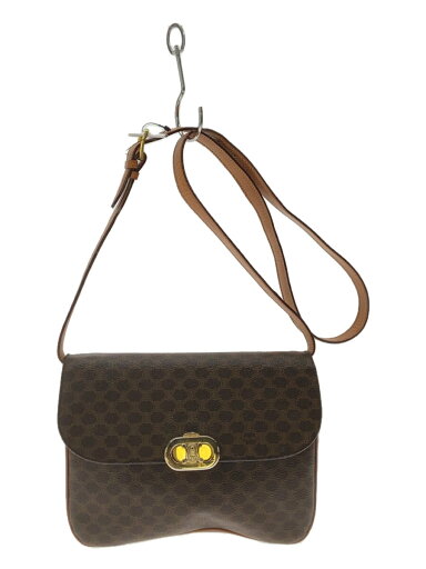 【中古】CELINE◆ショルダーバッグ/PVC/BRW/総柄/F/09【バッグ】 【中古】CELINE◆ショルダーバッグ/PVC/BRW/総柄/F/09【バッグ】