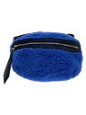 【中古】MAX MARA◆ウエストバッグ/ファー/BLU/無地【バッグ】