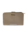 【中古】FURLA◆2つ折り財布/レザー/CRM/レディース【服飾雑貨他】