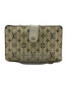 【中古】LOUIS VUITTON◆ポルト・モネ・ビエヴィエノワ_モノグラム・ミニランクロワゼット_BLU/キャンバス/BLU/レディース【服飾雑貨他】