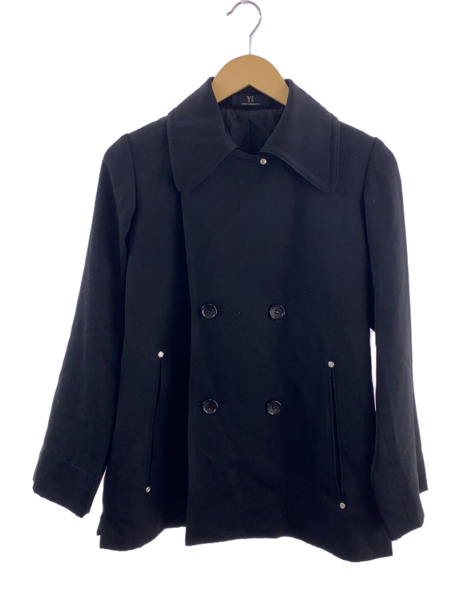 【中古】Y’s◆ショートピーコート/3/ウール/BLK/YG-J07-107//【メンズウェア】