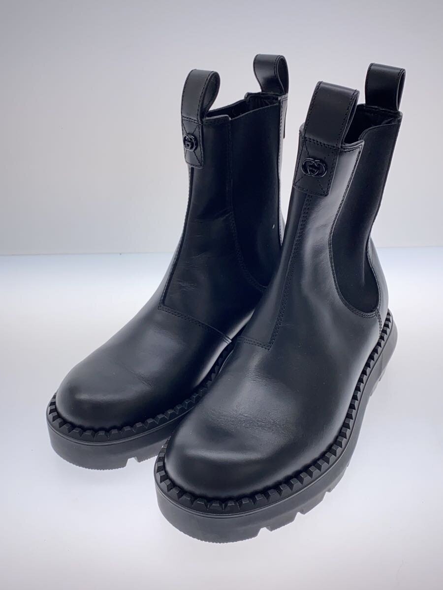 【中古】GUCCI◆サイドゴアブーツ/UK6/BLK/762229/ブラック/レザー【シューズ】