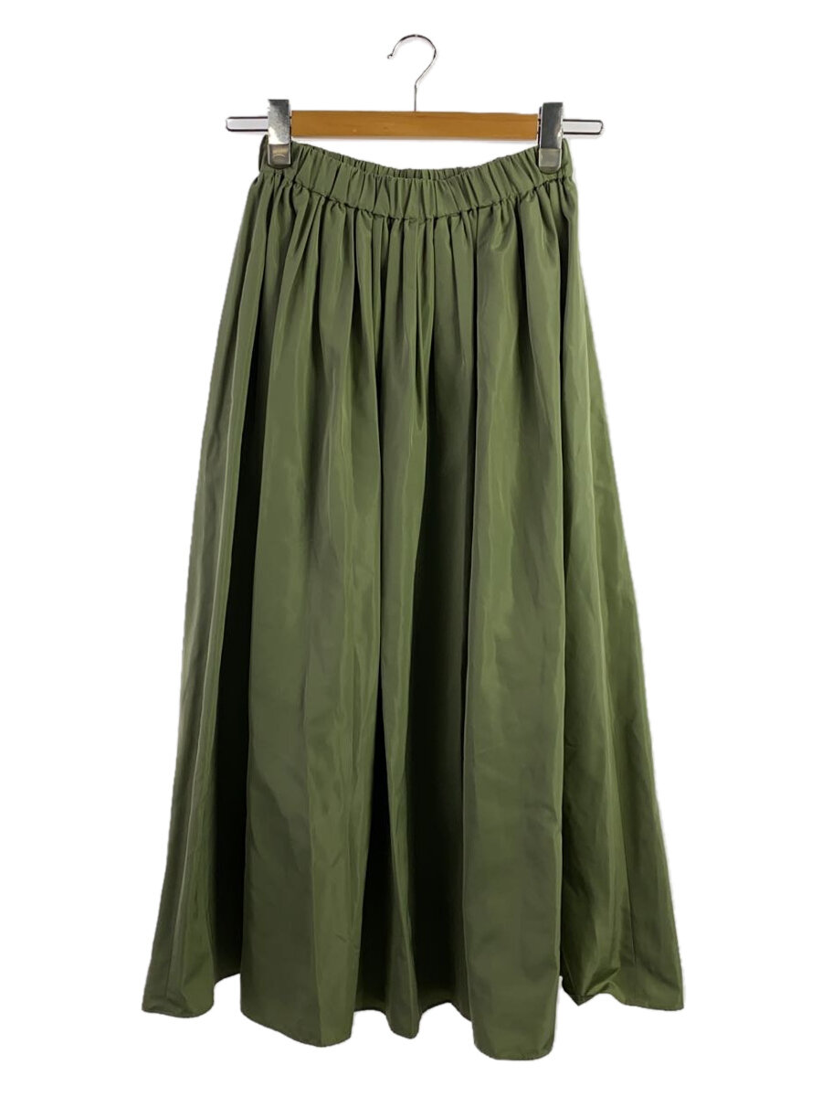【中古】UNITED ARROWS◆UWFMタフタギャザースカート2/36/ポリエステル/GRN/1524-257-4921【レディースウェア】