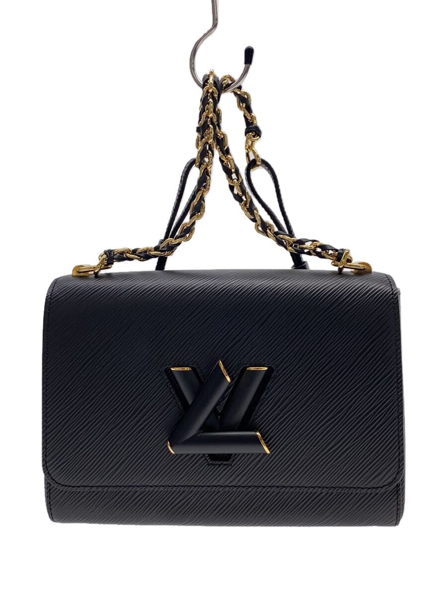 LOUIS VUITTON - 【中古】LOUIS VUITTON◆ツイストMM_エピ_BLK/レザー/BLK/無地【バッグ】