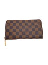 【中古】LOUIS VUITTON◆2)ジッピー・ウォレット_ダミエ・エベヌ_BRW_ブラウン/PVC/BRW/総柄/メンズ【服飾雑貨他】(4)
