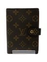 【中古】LOUIS VUITTON◆アジェンダPM_モノグラム_BRW/--/BRW/メンズ【服飾雑貨他】