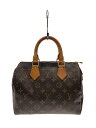 【中古】LOUIS VUITTON◆1)スピーディ25_モノグラム・キャンバス_BRW/PVC/BRW/総柄【バッグ】