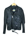 【中古】Blackmeans◆LEATHER RIDERS JACKET/2/羊革/ブラック【メンズウェア】