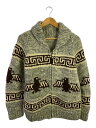 【中古】カーディガン(厚手)/--/ウール/GRY/総柄/70-80s/ACMEジップ【メンズウェア】(4)