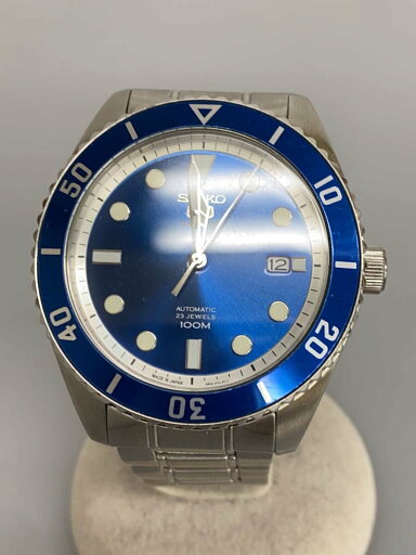【中古】SEIKO◆自動巻腕時計/アナログ/ステンレス/BLU/SLV/4R35-02D0【服飾雑貨他】 【中古】SEIKO◆自動巻腕時計/アナログ/ステンレス/BLU/SLV/4R35-02D0【服飾雑貨他】