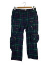 【中古】POLO RALPH LAUREN◆90-00s/パラシュートカーゴパンツ/30/ウール/マルチカラー/チェック/PP-RL-CW3601【メンズウェア...