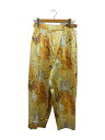 【中古】PONTI◆Mineral Print Slacks/アセテート//ボトム/1/--/YLW/総柄/po2n020【レディースウェア】
