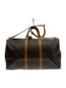 【中古】LOUIS VUITTON◆キーポル・バンドリエール50_モノグラム・キャンバス_BRW/レザー/BRW/総柄【バッグ】
