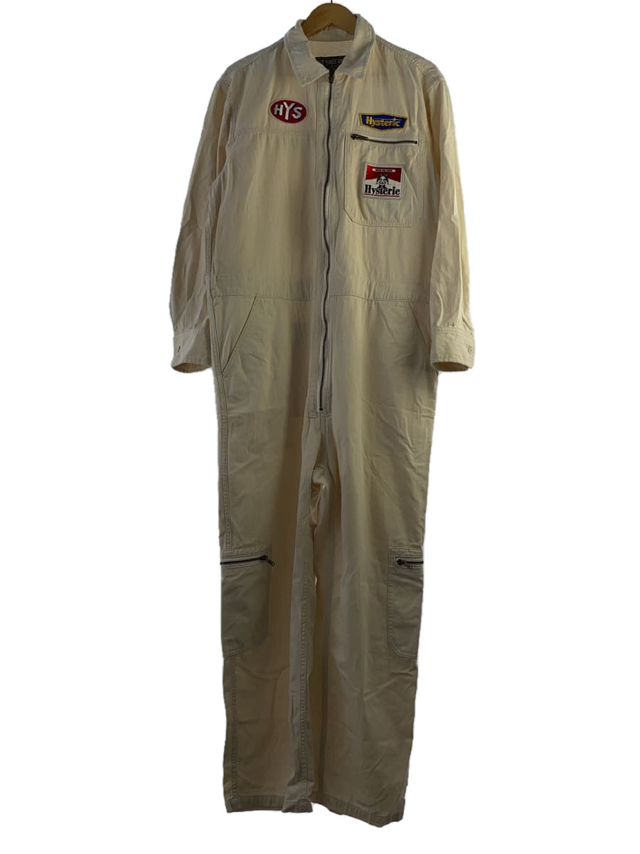【中古】HYSTERIC GLAMOUR◆SOUND AND VISIONワッペンオールインワン/S/コットン/IVO/02251AS01200【メンズウェア】