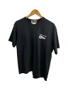 【中古】CDG◆アシンメトリー デザイン ロゴ プリント Tシャツ/S/コットン/BLK/SZ-T076【メンズウェア】